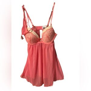 Jessica Simpson Coral Lace Chemise